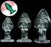 Massage 10 CM verre lumineux godemichet Anal jouets anaux pour adultes bijoux en cristal érotique perles Couples dilatateurs 212t9849609