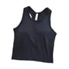 Camiseta sin mangas de Yoga Lu-011 Ebb To Street, chaleco deportivo de verano para Fitness con sujetador acolchado, ropa de gimnasio para mujer con espalda cruzada y costilla One Pi Hig