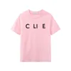 CEL Home Summer Pur Coton Haute Edition Classique Poitrine Lettre Imprimer T-shirt à manches courtes pour hommes et femmes Polyvalent Lâche Pull à manches courtes Femmes Designer