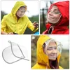 Broscher 2st Raincoat Hat Visor Clear Caps Shield Cap Rain Poncho