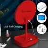 Miroirs Miroirs de maquillage à LED avec Llights 5x Magnification portable Round Travel Desktop Vanity Mirror Infinity Light Up Smart Cosmetics Tool