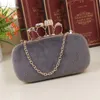 Clutch Bags Purse Skull Ring Hand Bag Chain Bar Hairy Bag Hard Shell Box Banquet Dinner Bag Women's handBag 220920258c