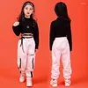 Scene Wear Fashion Cotton T Shirt Pants Children Ballroom Dancing Clothes Dancewear Outfits Street Dance Hip Hop Costumes For Girls