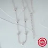 Pendant Necklaces AIDE 925 Sterling Silver Stacking Choker Chain Women Dainty Flower Zircon Necklace Geometry Korean Clavicle Neck Jewelry Gifts YQ240124