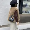 2024 Mädchenkette Prinzessin Handtasche Mini Mädchen quadratische Tragetaschen PU-Leder Umhängetasche