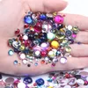 Tırnak Sanat Süslemeleri Yarım Yuvarlak Boncuk Yüzleri Birçok Renk 2mm 10000 PCS Akrilik Rhinestones DIY Craft Backpack Giyim