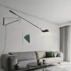 Lâmpada de parede Nordic Long Pole Swing Modern Industrial Vento Retrátil Luminárias para Sala de estar Sofá Quarto Mesa Decoração E27 Light