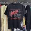 American Trendy Hellstar t-shirt 24ss Fun Funny Comics Inglês Carta Impressão Fio Duplo Puro Algodão Casual Manga Curta Homens e Mulheres