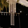 Elegant Wedding Ceiling Decoration crystal chandelier Backdrop Backdrops Acrylic column hangging pillar Wedding Supplies Decor 352