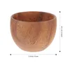 Dinnerware Sets 2 Pcs Small Wooden Bowl Bowls Fruit Tray For Kitchen Serving Large Salad Tableware