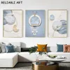 Paintings Circular Geometric Metal Abstract Wall Art Pictures Modern Print and Poster Canvas Painting for Living Room Home Decor No Frame