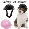 Cão vestuário ajustável segurança pet boné abs capacetes moda proteger livrando para motocicletas bicicleta sol proteção contra chuva