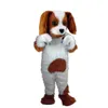 Wydajność Plush Dog Fursuit Mascot Costume Halloween Fancy Party Sukienka Kreskówka Karnawał Karnawał Świąt wielkanocny