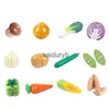 주방 재생 음식 1pcs 목재 장난감 자그네틱 절단 과일 야채 척 시뮬레이션 부엌 역할 교육 장난감 Ldrenvaiduryb