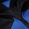 Double Zipper Mens Jackets Stitching Slim Fit Hooded Cardigan Patchwork Sweatshirt Casual Hoodies Male Outwear Coats 240119