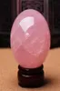 Rockcloud Healing Crystal Natural Pink Rose Quartz Gemstone Ball Spis sfär Dekorativ med trärandkonst och hantverk2539746