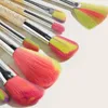 Makeup Brushes Gujhuimakeup Brush Set Frosted Copper Eye Shadow Eyebrow Small Fan-formad rodnad