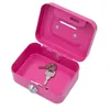 Pengar Safe Box Mini Cash Box Metal Key Money Bank Small Security Lock Box Portable Robust Låsbara myntlådor för barn Vuxna 240118