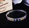 Bracelets QTT Bracelet coloré de mode pour femmes coréen évidé diamant plaqué bijoux cadeau style rétro bracelet