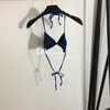 Sexiga kvinnors halter bikinis badkläder vintage sommarstrand baddräkt strand semester bh trosor baddräkter designer vadderad badkläder