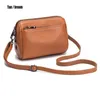 Sac à bandoulière en cuir de mode Femmes Polymecyle Casual Cross Cross Corps Soft Oreading Saps 21cm Small Tailles Double Zipper Pockets Super Lar2689