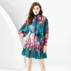 Girl Boutique Printed Dress Lantner Sleeve Dress 2024 Spring Summer Floral Dress High-end Trend Lady Retro Dresses Holiday Ruffles Dresses