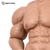 Accesorios de disfraces Mr. Olympia Traje con músculos de silicona con brazo Disfraces de cosplay Fortalecer Body Actualización Falso Hombre Artificial Disfraz