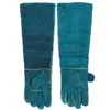 Gants de sécurité Anti-morsure chauds pour attraper des chiens, des chats, des reptiles, des animaux, en cuir Ultra Long, vert, pour saisir les animaux domestiques, gant de protection mordant