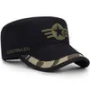Unisex Katoen Militaire Caps Cadet Army Caps Vintage Flat Top Cap Militaire Cadet Cap Golf Dad Hat Verstelbare Army Caps