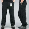 Hiver épaissir polaire pantalon hommes décontracté coton salopette armée multipoche militaire pantalon thermique Cargo tactique vêtements 240122