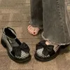 Модельные туфли, женские туфли Мэри Джейн на среднем каблуке, весенняя мода 2024, милые прогулочные туфли в стиле Лолиты, Zapatillas De Mujer