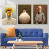 Peintures Pathétique Humour Canard Jugement Canard Mur Art Toile Peinture Drôle Animaux Imprimer Affiche Salon Maison Chambre Décor