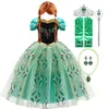 Auf Lager Blumenmädchenkleider Kinder Halloween Kostüme Baby Anna Kleid Gefrorene Kinder Schneekönigin Cosplay Kostüm Prinzessin 3-10 Jahre Dhqcr