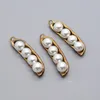 Charms 10pcs Fake Colorful White Pearl Pea Alloy Bronze Beans Keychain Earring Pendant Findings Diy Jewelry Make