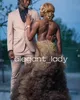Dunkelbraune afrikanische glitzernde Ballkleider für Frauen, luxuriöses Kristall-Diamant-Abendkleid für schwarze Mädchen, Rüschenrock