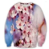 Męskie bluzy mężczyźni Mężczyźni/kobiety Cherry Blossom 3D Printed Odzież Casual Sport Streetwear Pullover S10
