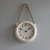 Zegarki ścienne wiejski salon cichy zegar ścienny prosty metalowy kreatywny moda sypialnia zegarka ścienna