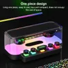 ポータブルスピーカーRGB BluetoothスピーカーIPX5防水タイプC充電Bluetoothサブウーファースピーカー付きキーボードボタンYQ240124