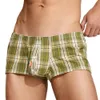 Seobean 100% algodão boxers masculinos clássico xadrez boxer shorts roupa interior dos homens calcinha casa shorts sleep lounge pijama shorts 240117