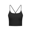 Débardeur de Yoga dos nu Lu-186 pour femmes, t-shirt de sport sans manches, soutien-gorge d'entraînement, Fitness, séchage rapide, gilet de course athlétique Lady Hig