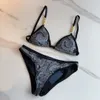 Play Fashion Printed Metal Accessories Sexy Bikini Designers Designed Slim-fit Backless Travel Resort Spa Bathing Suits for Women