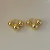 Stud Earrings XIALUOKE European American Style Fashion Personality Metal Ball Girls Travel Wedding Accessories