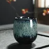 1PCSキルン交換中国セラミックティーカップ磁器カンフーカップセット陶器パーソナルシングルドリンクウェア卸売世帯240124