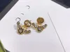 Orecchini di lusso firmati da donna con diamanti incastonati Earstud Gennaio Nuovo prodotto Orecchini con ciondolo a forma di cuore in oro e argento