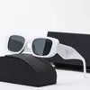 Mode luxe designer zonnebril voor dames mannen bril dezelfde zonnebril strandstraat leesglazen foto kleine sunnies metaal vol frame zonnebril met geschenkdoos