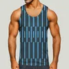 Regatas masculinas y2k vintage listrado colete de impressão para homens elegante tripulação sem mangas magro verão casual retro conforto roupas esportivas