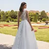 Superbe robe de mariée simple pour femmes, style vintage, asymétrique, asymétrique, épaule dénudée, avec des appliques en dentelle, grande taille, avec ceinture, 2024