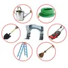 Hangers 20Pcs Metal Tool Storage Wall Hook Double Hanger Holder Hanging Hooks Garden Kitchen Garage Housekeeper Clothes Rack