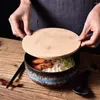 Bols Bol de riz japonais Ramen avec couvercle cuillère qualité vaisselle en céramique nouilles 6,5 pouces