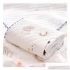 Couvertures Swaddling Born Baby Wrapper Couverture Coton Dessin animé 85 pour bébé Automne Printemps Drop Livraison Enfants Maternité Nursery Literie Otqg0